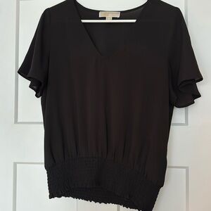 Michael Kors blouse short sleeve, black. Size M